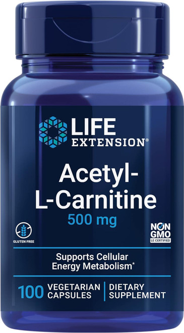 Life Extension Acetyl-L-Carnitine, Acetyl-L-Carnitine, vitamin C, Brai