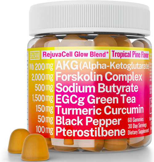 Forskolin Sodium Butyrate Pterostilbene AKG Alpha Ketoglutarate Gummie