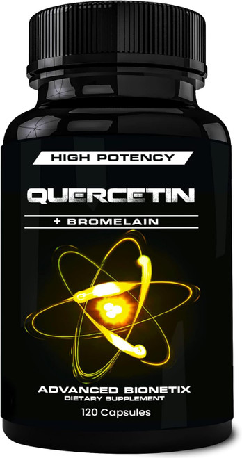 Querce-Tal Quercetin + Bromelain,120 Veg Capsules. High Potency w/Enh
