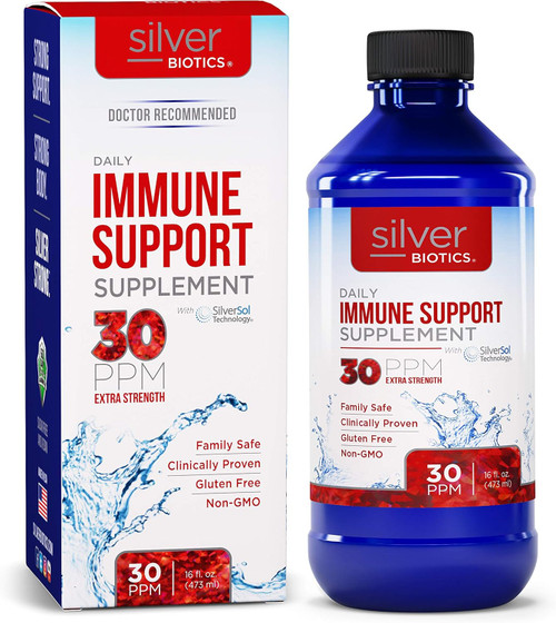 Silver Biotics 30 PPM Extra Strength Daily Immune Support Supplement w