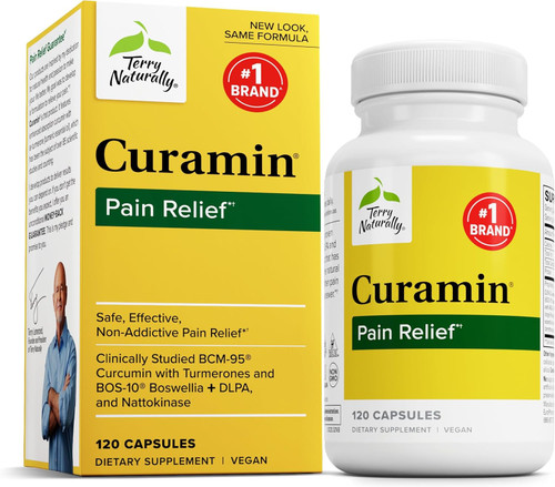 Terry Naturally Curamin - 120 Capsules - Non-Addictive Pain Relief Sup