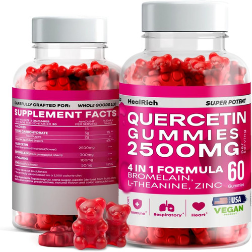 Quercetin Gummies - 2500MG Quercetin with Bromelain L-theanine & Zinc