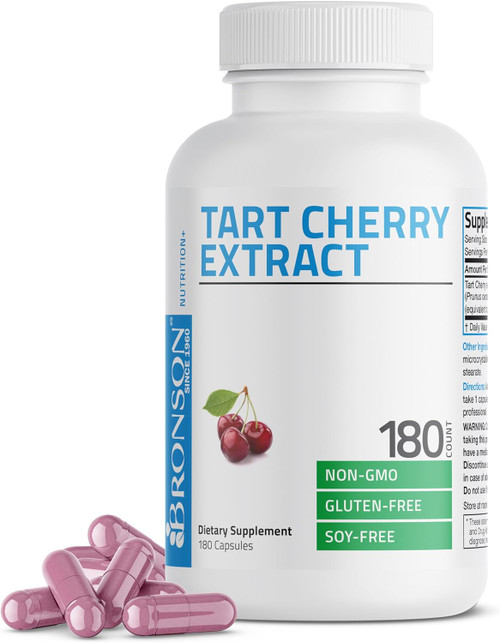 Bronson Tart Cherry Extract 2500 mg Vegetarian Capsules with Antioxida
