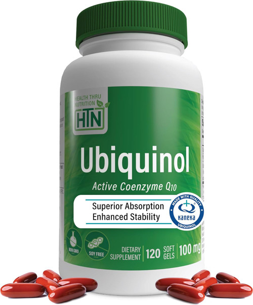 Health Thru Nutrition Ubiquinol 100mg 120 Softgels as Kaneka QH Reduce