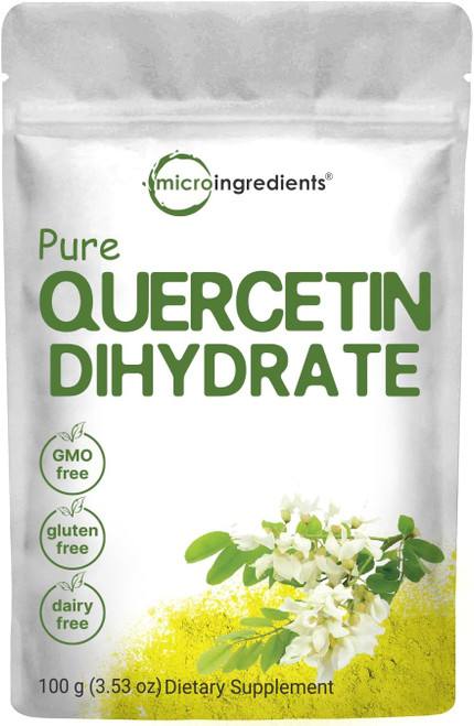Pure Quercetin Dihydrate Powder, Quercetin 500mg Per Serving, 100 Gram