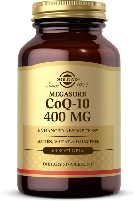 Solgar Megasorb CoQ-10 400 mg, 60 Softgels - Supports Heart & Brain Fu