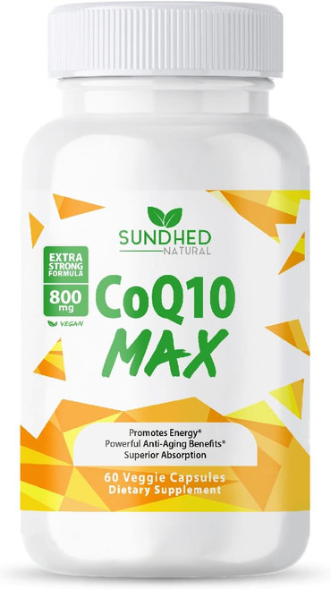 CoQ10 Powerful Antioxidant Supplement - Extra Strong Formula 800mg, 60