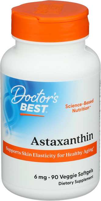Doctor's Best Astaxanthin, Powerful Antioxidant, Skin, Eye Health, Non