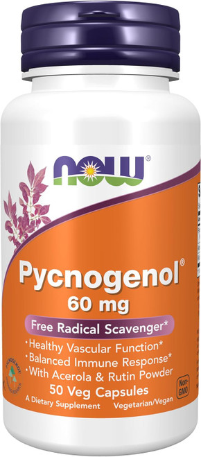 NOW Foods Supplements, Pycnogenol 60 mg (a Unique Combo of Proanthocya