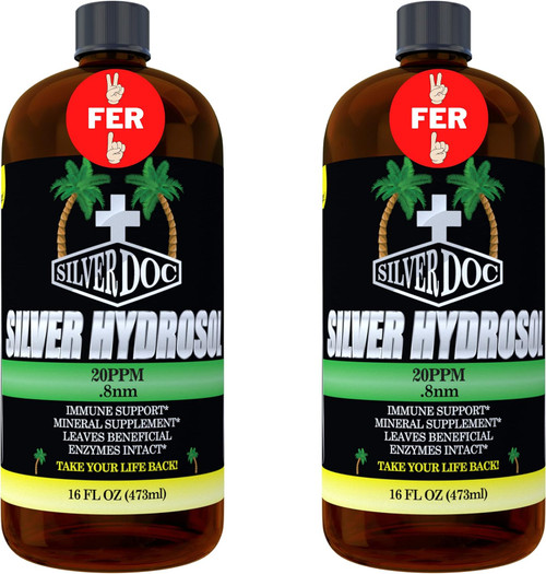 32 oz Total, Silver Doc Colloidal Silver Hydrosol Mineral Supplement,