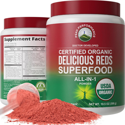 Organic Reds Superfood Powder. Best Tasting Organic Red Juice Super Fo