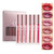 Glitter Lipgloss Set with Gift Box, 6 Colors Red Purple Rose Pink Sparkly Glossy Waterproof Colourful Glitter