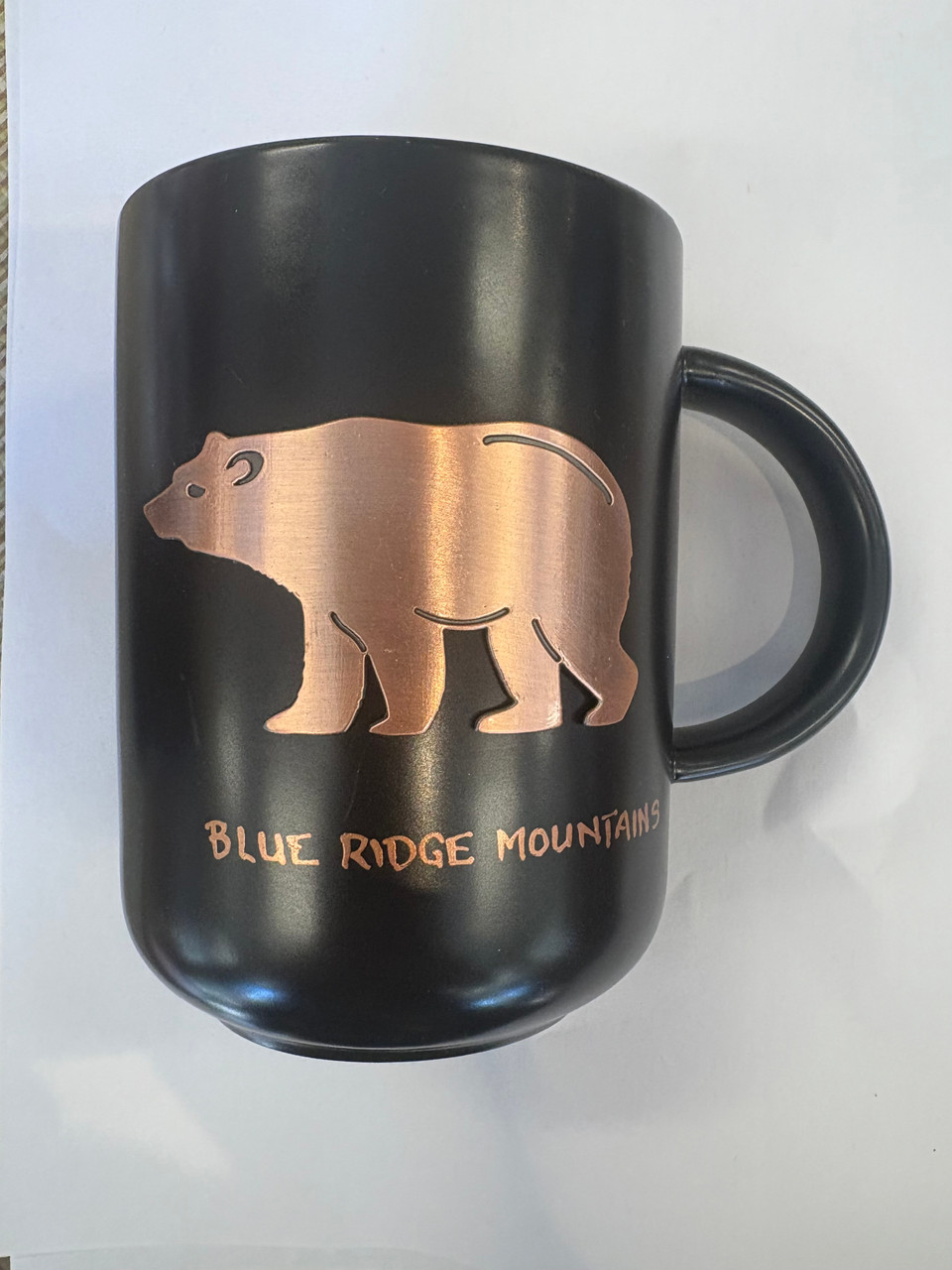 Blue Ridge Mountains Mug with Brass Bear