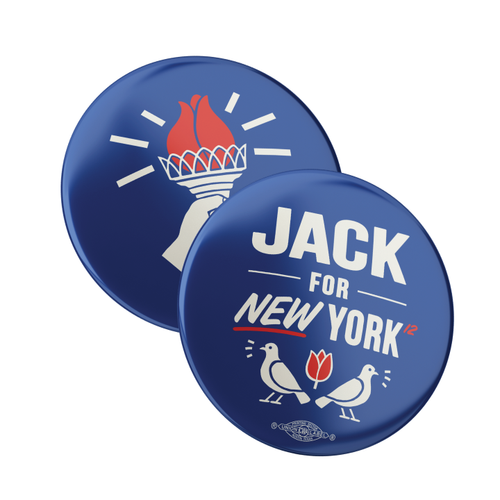 Jack For New York Combo (2.25" Pin-Back Button -- Pack Of Two!)