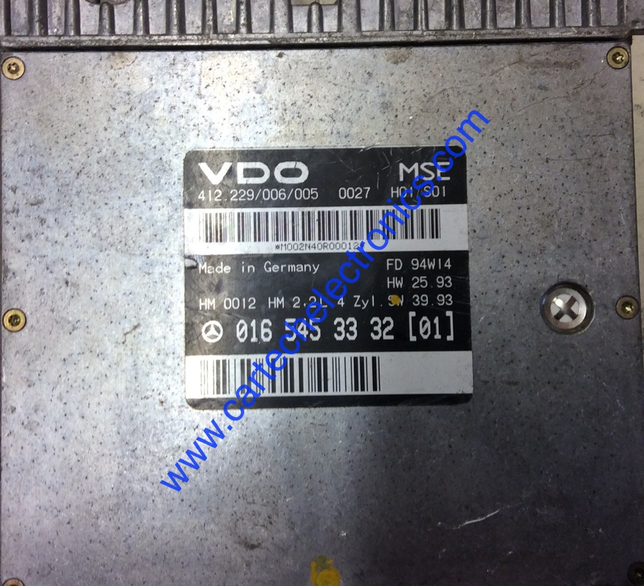 VDO Engine ECU, Mercedes-Benz 2.2L, MSE, 0165453332, 016 545 33 32 01