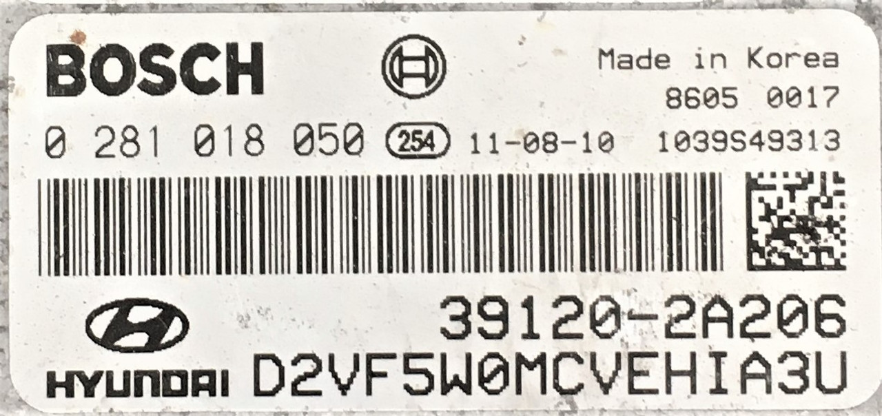 Kia/Hyundai, 0281018050, 0 281 018 050, 29120-2A206