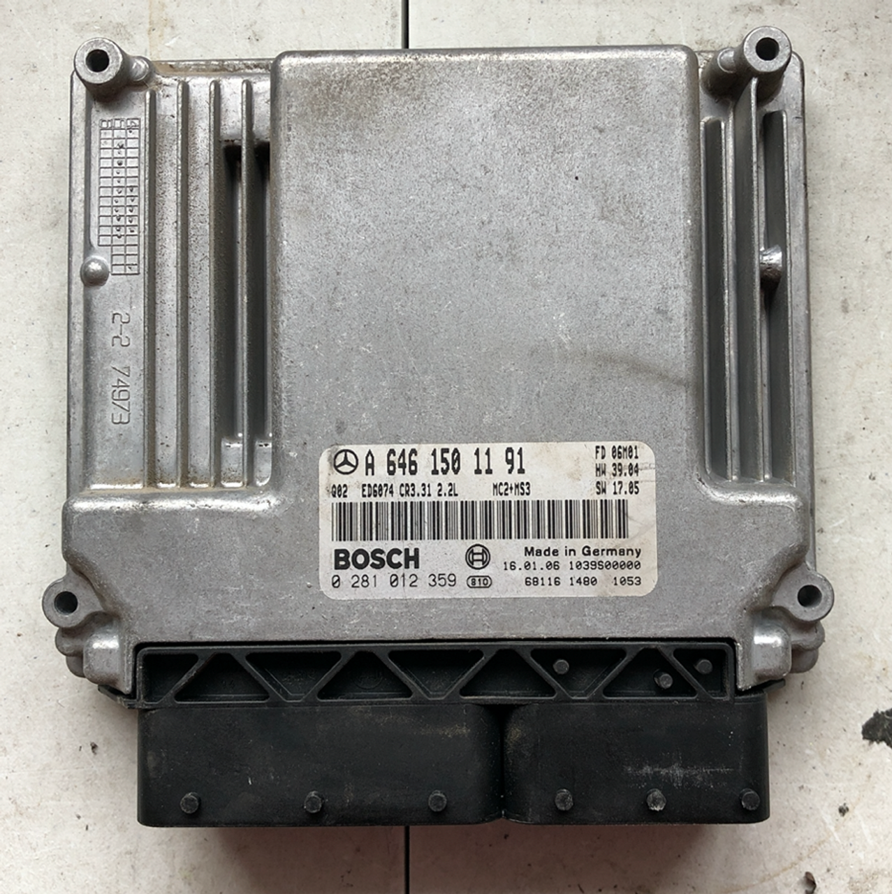 Bosch Engine ECU, Mercedes-Benz Vito 2.2CDi, 0281012359, 0 281 012 359, A6461501191, A 646 150 11 91, CR3.31 2.2L