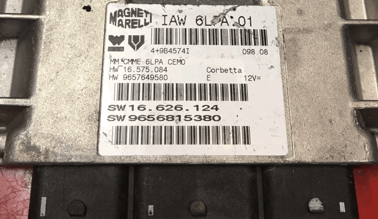 IAW 6LPA.01, HW 16.575.084, HW 9657649580, SW 16.626.124, SW 9656815380