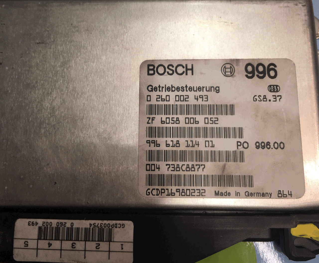 Bosch Transmission ECU, Porsche 911 3.4 24V, 0260002493, 0 260 002 493, ZF6058006052, ZF 6058 006 052