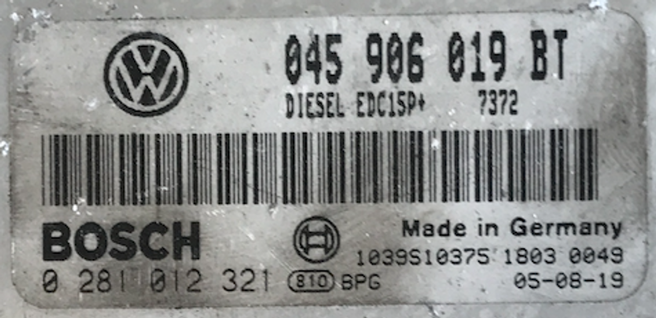 Plug & Play Bosch Engine ECU, Seat Cordoba, Ibiza 1.4 TDI, 0281012321, 0 281 012 321, 045906019BT, 045 906 019 BT, EDC15P+