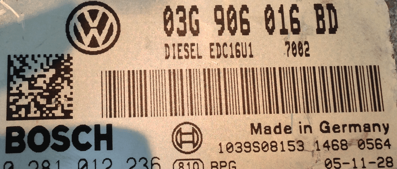 Plug & Play Engine ECU, Skoda Octavia Combi 4x4 1.9 TDI, 0281012236,  0 281 012 236,  03G906016BD,  03G 906 016 BD