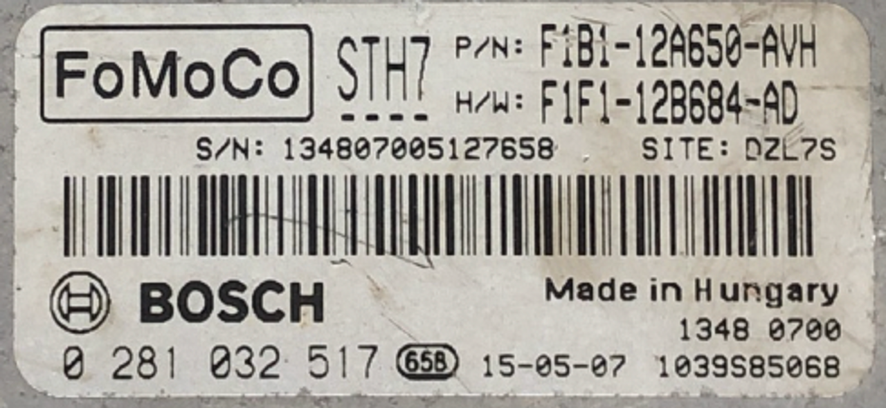 0281032517, 0 281 032 517, F1B1-12A650-AVH, F1F1-12B684-AD, STH7, 1039S85068