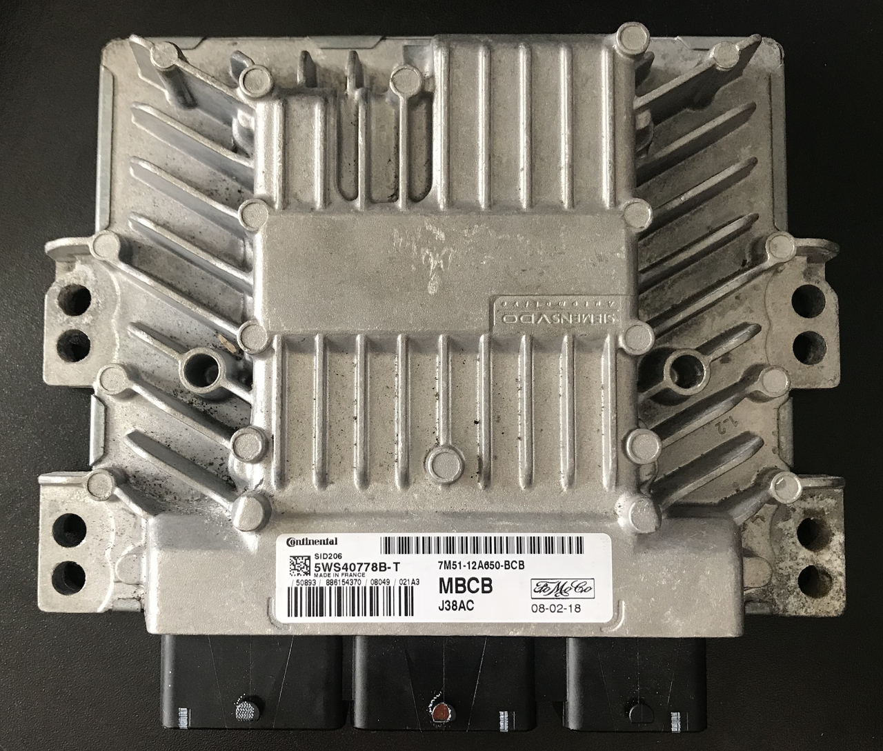 Ford TDCi, SID 206, 5WS40778BT, 5WS40778B-T, 7M5112A650BCB, 7M51-12A650-BCB, MBCB