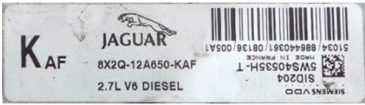 Jaguar XK 2.7 V6, SID 204, 5WS40535H-T, 8X2Q-12A650-KAF, KAF