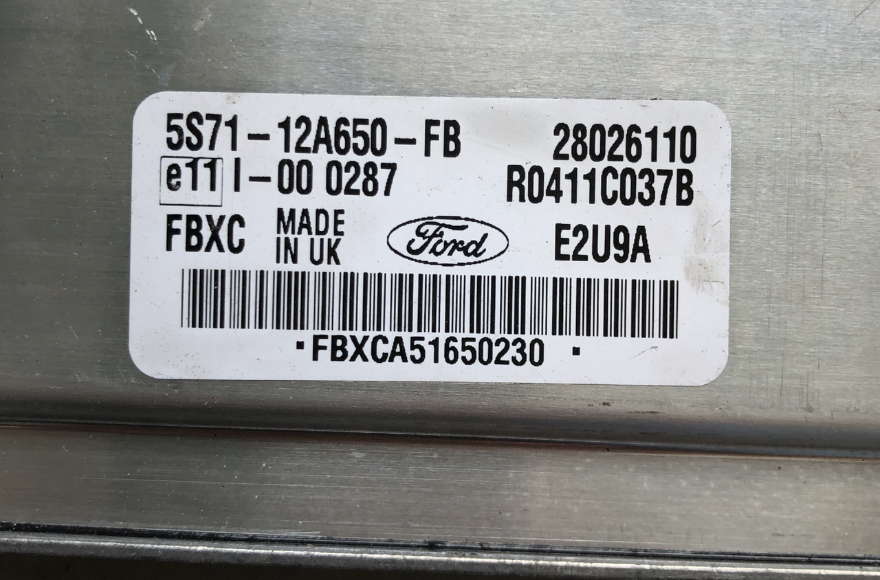 Ford, 5S71-12A650-FB, R0411C037B, FBXC, 28026110, E2U9A