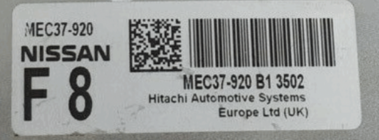 Hitachi Engine ECU, Nissan, MEC37-920 B1, F8 