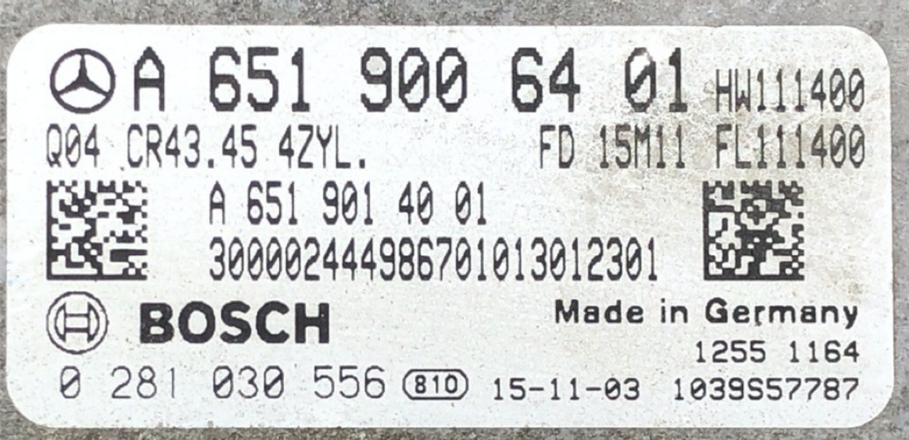 Mercedes GLC, 0281030556, 0 281 030 556, A6519006401, A651 900 64 01, A6519014001, A 651 901 40 01, 1039S57787, CR43.45