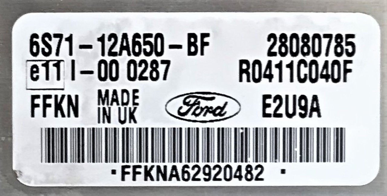 Ford Mondeo 2.0TDCi, 28080785, 6S7112A650BF, 6S71-12A650-BF, FFKN, E2U9A, R0411C040F