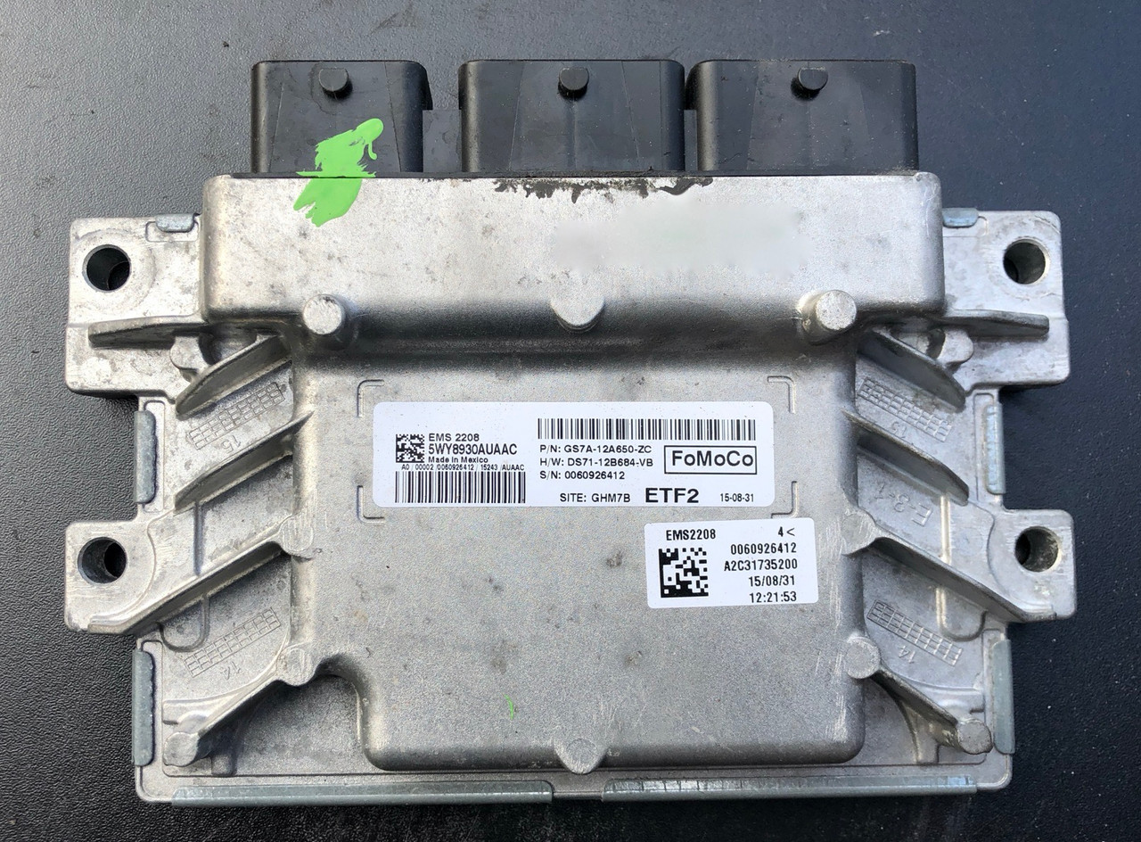 Plug & Play Continental Engine ECU, Ford, 5WY8930AUAAC, GS7A12A650ZC,  GS7A-12A650-ZC, DS7112B684VB, DS71-12B684-VB, ETF2, EMS 2208, FoMoCo