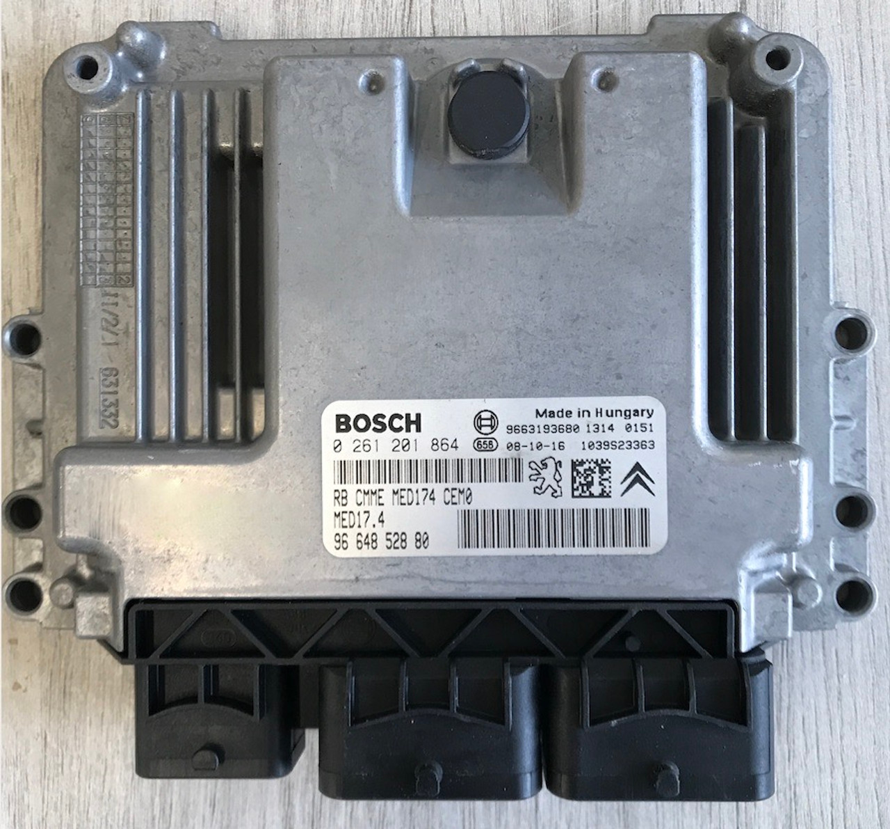 Bosch Engine ECU, Peugeot - Citroen 1.6 Turbo, 0261201864, 0 261 201 864, 9664852880, 96 648 528 80, MED174