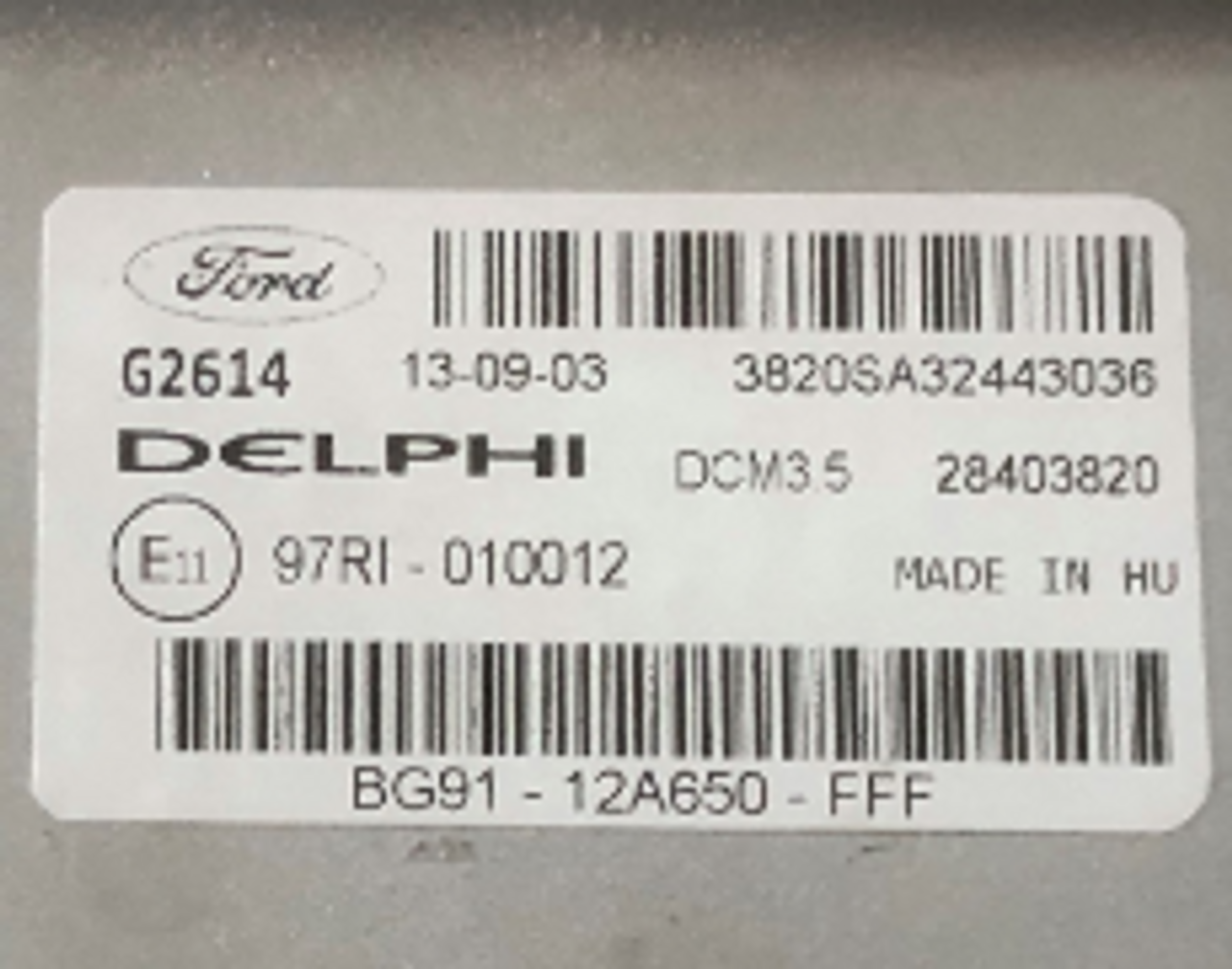 Delphi Engine ECU, Ford, BG91-12A650-FFF, 28403820, DCM3.5