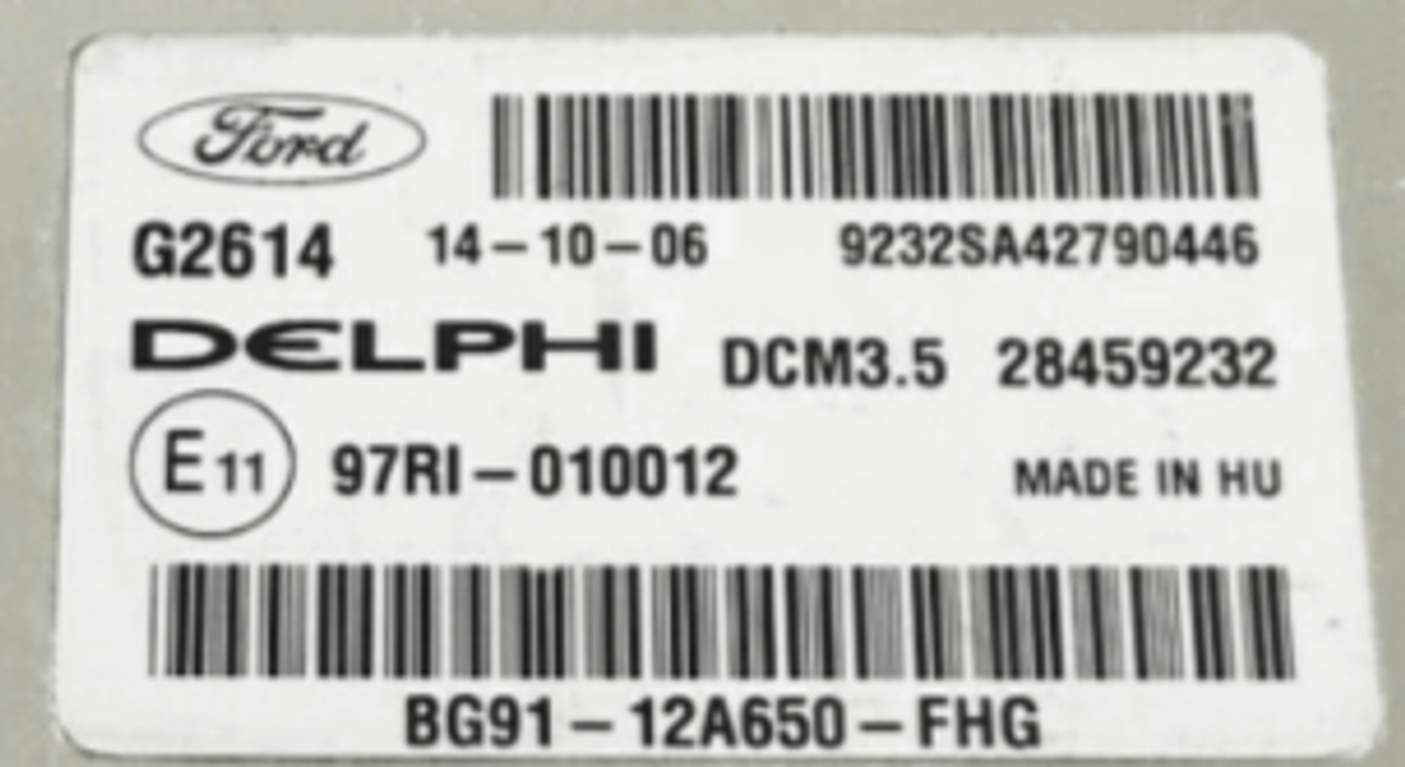 Delphi Engine ECU, Ford Mondeo 2.0TDCi, BG9112A650FHG, BG91-12A650-FHG, 28459232, DCM3.5