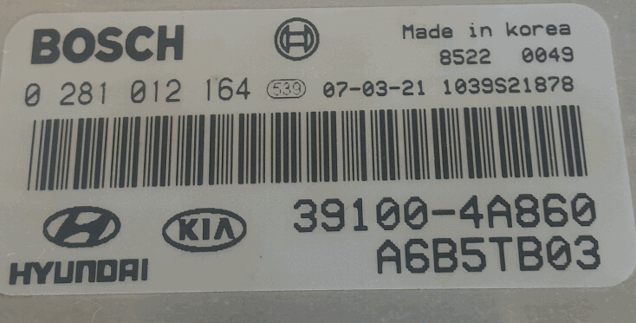 0281012164, 0 281 012 164, 391004A860, 39100-4A860