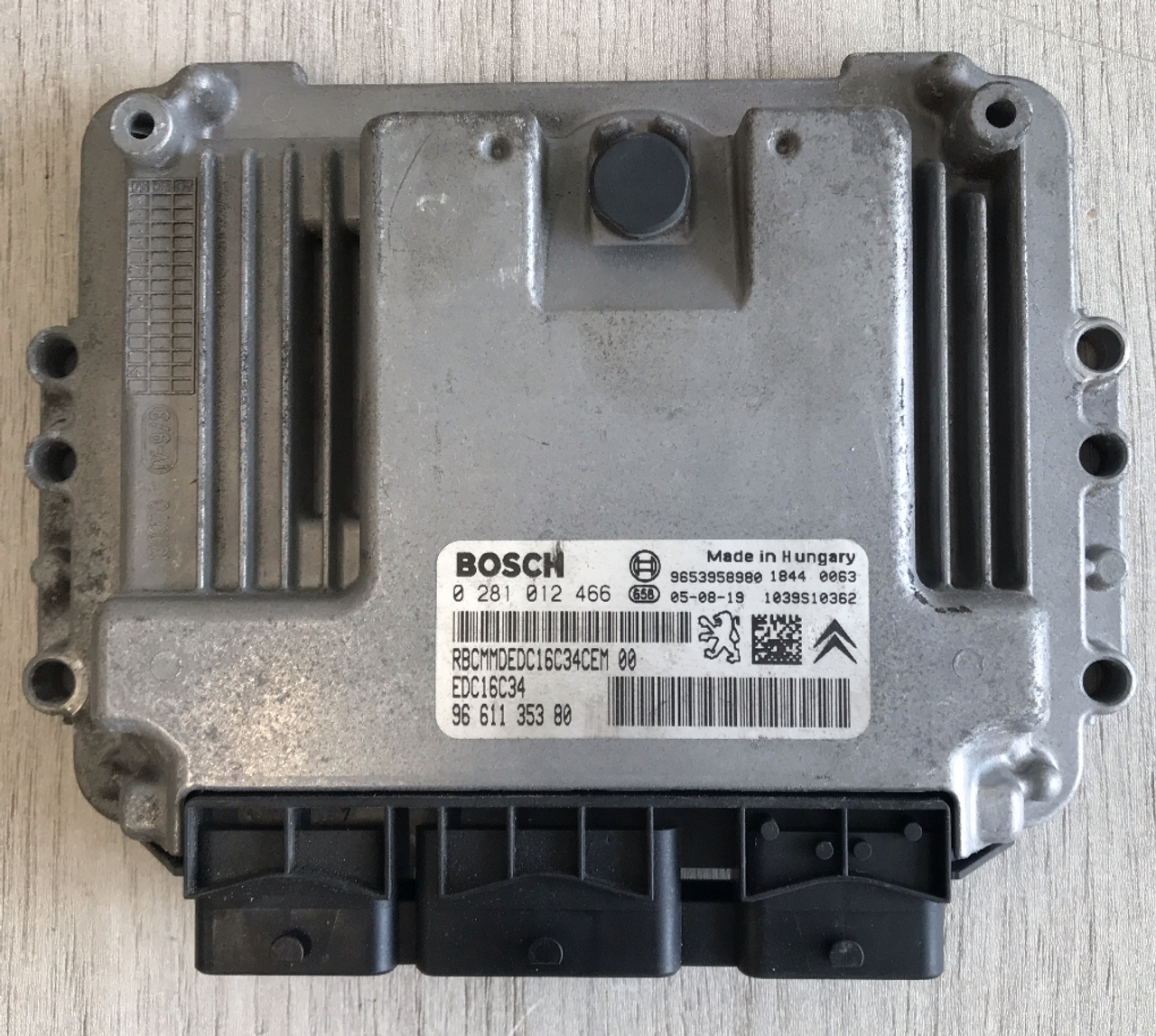 Bosch Engine ECU, Citroen Xsara Picasso 1.6 HDi, 0281012466, 0 281 012 466, 9661135380, 96 611 353 80, 1039S10362, EDC16C34