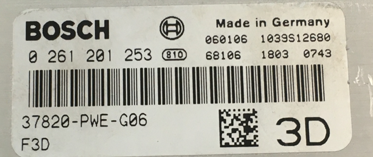 0261201253, 0 261 201 253, 37820-PWE-G06