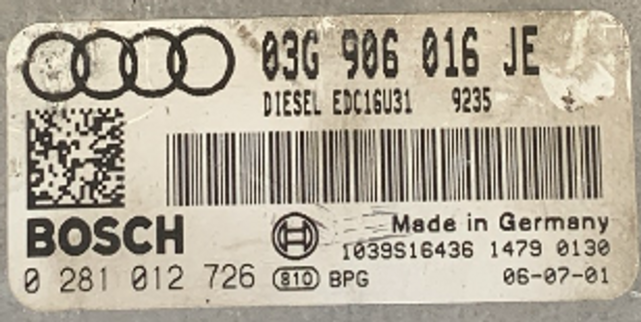 0281012726, 0 281 012 726, 03G906016JE, 03G 906 016 JE, EDC16U31