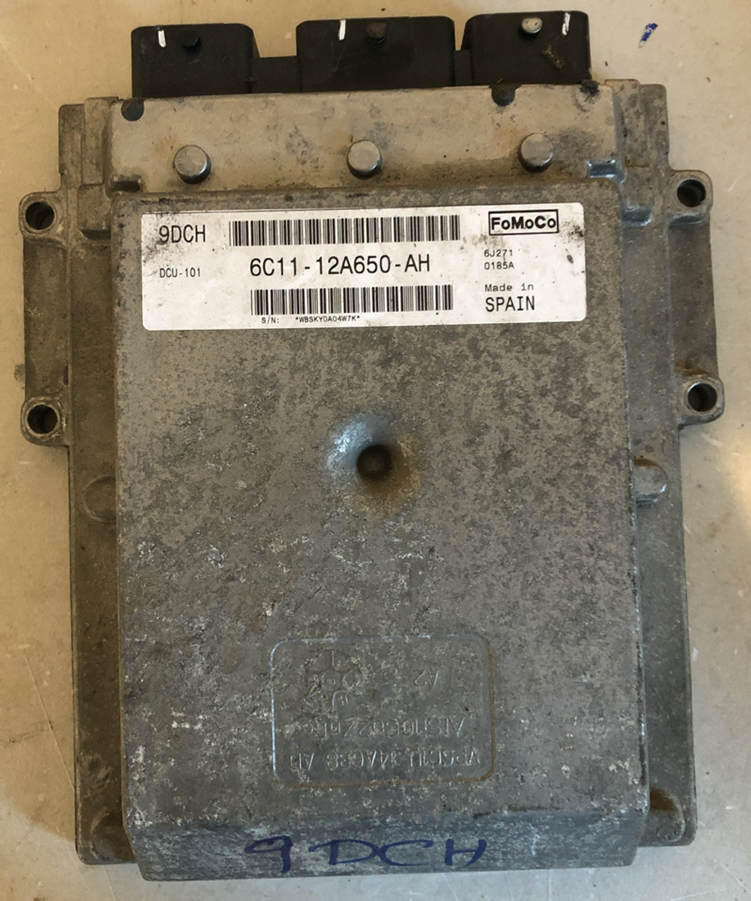 Visteon Engine ECU, 6C11-12A650-AH, DCU-101, 9DCH, FOMOCO 