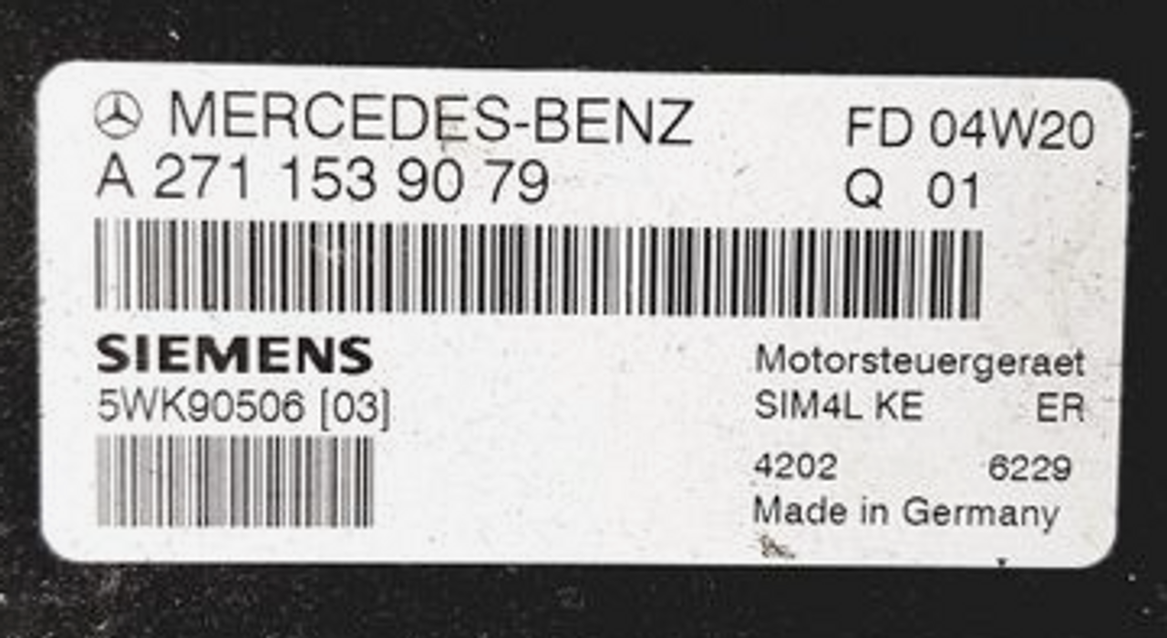 Mercedes C-Class, 5WK9050603, 5WK90506 03, A2711539079, A 271 153 90 79, SIM4L KE