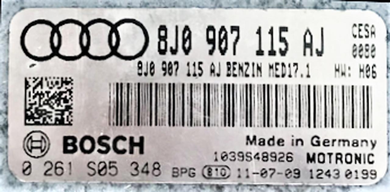  0261S05348, 0 261 S05 348, 8J0907115AJ, 8J0 907 115 AJ, MED17.1