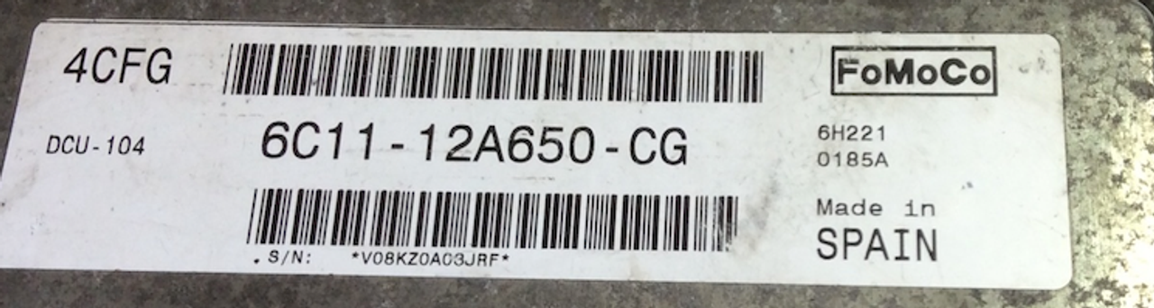 6C11-12A650-CG, DCU-104, 4CFG