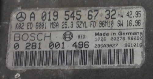 Mercedes-Benz Sprinter , 0281001496, 0 281 001 496, A0195456732, A 019 545 67 32