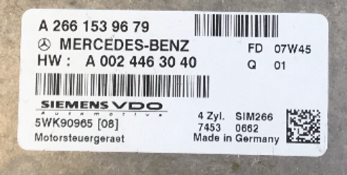 Siemens VDO Engine ECU, Mercedes-Benz, SIM266, A2661539679, A 266 153 96 79, A0024463040, A 002 446 30 40, 5WK90965 08