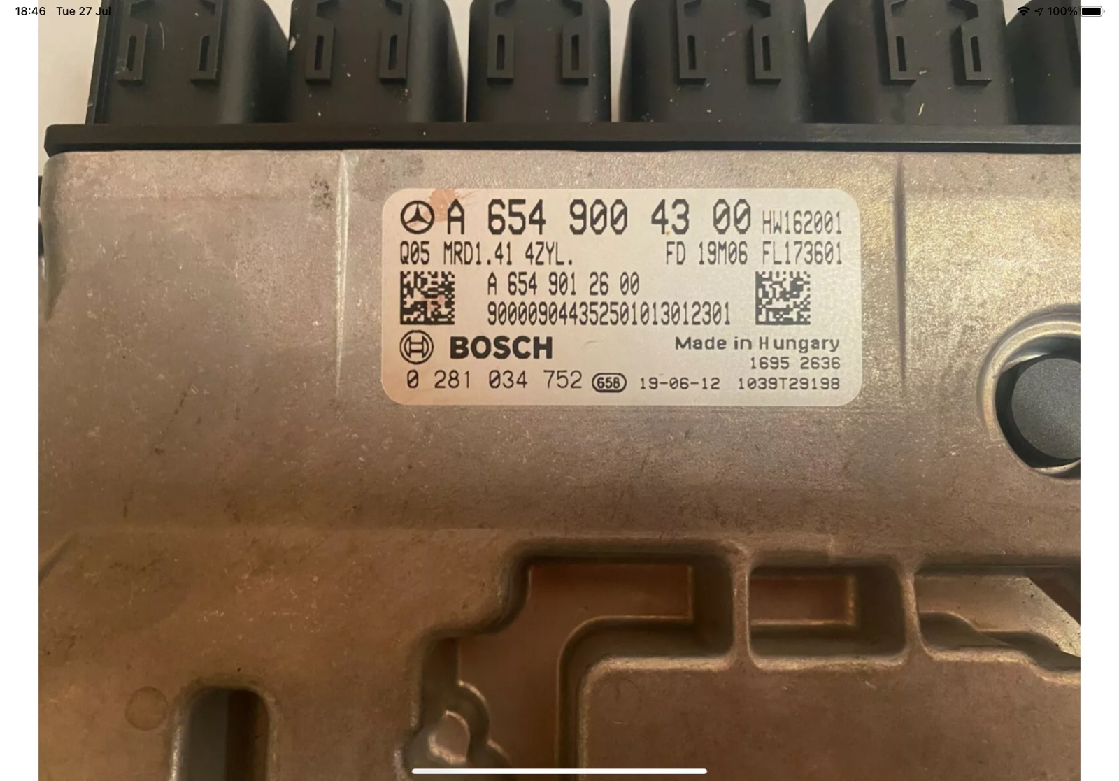 Bosch Engine ECU, Mercedes-Benz C200, E300, 0281034752, 0 281 034