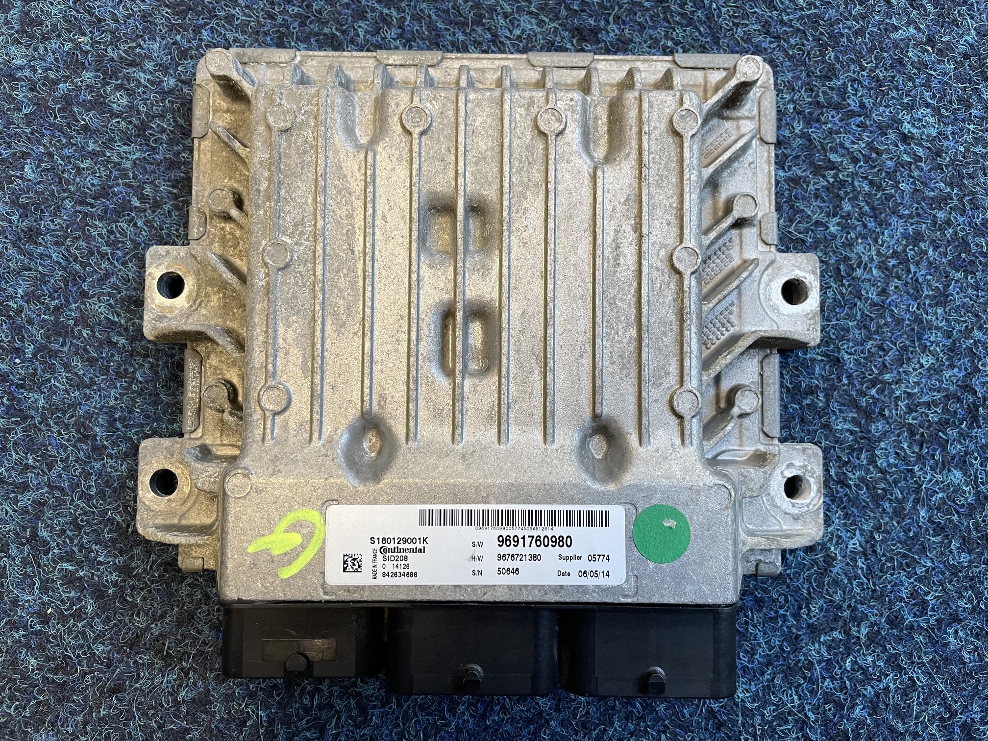 Plug & Play Continental Engine ECU, Citroen, S180129001K, SW9691760980, SW  9691760980, HW9676721380, HW 9676721380, SID208