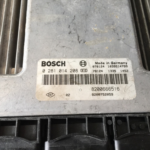 Plug & Play Bosch Engine ECU, Renault Trafic 2.0L, Vauxhall Vivaro 2.0L,  0281014208, 0 281 014 208, 8200752059, 8200666516