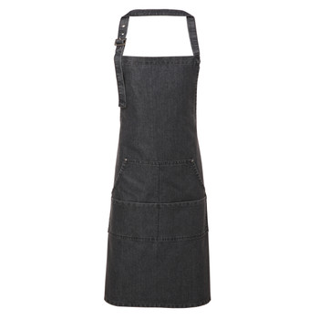 Jeans Stitch Denim Bib Apron